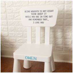 Personalized Time Out Chair Decal Set - Timeout Removable Vinyl Boy Girl Customized Child Name Corner