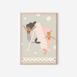 Mermaid & Shell Themed Prints For A Nursery, Little Girls Room Or Playroom. - Prints Only - thumbnail 2