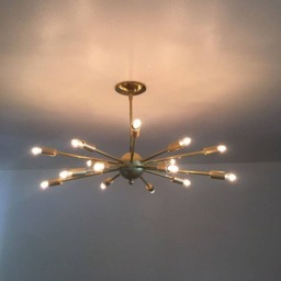 Atomic 16 Arm Brass Sputnik Starburst Chandelier Ul Listed - thumbnail 2