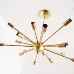 Atomic 16 Arm Brass Sputnik Starburst Chandelier Ul Listed - thumbnail 3