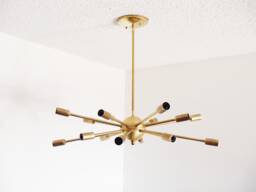 Atomic 16 Arm Brass Sputnik Starburst Chandelier Ul Listed - thumbnail 1