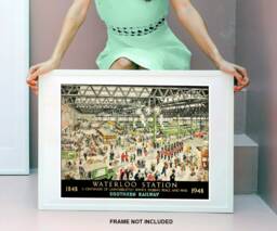 Reprint Of A Vintage Travel Poster - Waterloo Station, London - thumbnail 1
