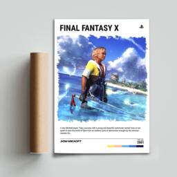 Final Fantasy 10 - 2001 Poster - Video Game Wall Art Print Gaming Gift A5-A4-A3-A2-A1 Unframed Canvas For Frame Or Hanger Ffx - thumbnail 3