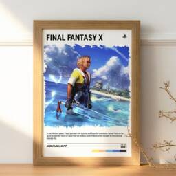 Final Fantasy 10 - 2001 Poster - Video Game Wall Art Print Gaming Gift A5-A4-A3-A2-A1 Unframed Canvas For Frame Or Hanger Ffx - thumbnail 2