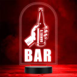 Hand Holding Beer Lager Bottle Home Bar Man Cave Gift Colour Change Night Light - thumbnail 1