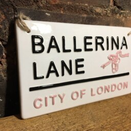 Ballerina Lane-City Of London-London Street Sign-Ballet Shoe-Dancing-Ballerina-Girls Room-Stocking Fillers-Birthday Gift-Daughter-Dance - thumbnail 3