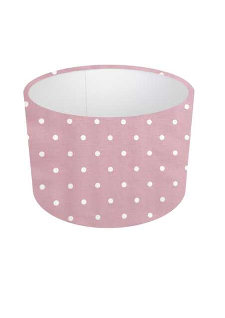 Handmade Rose Pink Polka Dot Lampshade, Table Lamp, Ceiling Shade - image 1