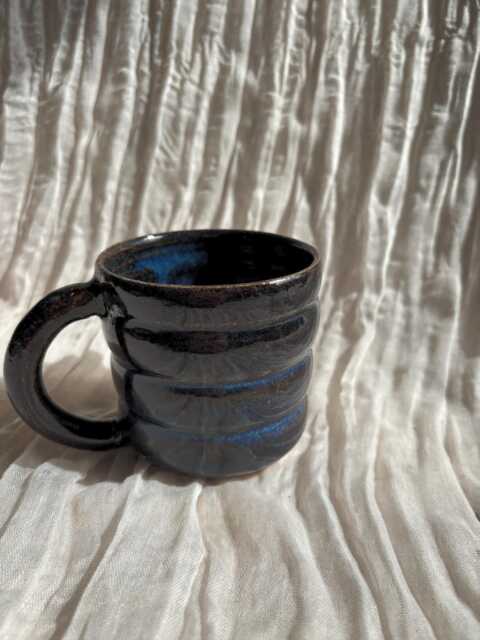 Sea Fever Bubble Tumbler, Handmade Glazed Pot, 300Ml Vessel, Unique British Gift, Handcrafted Plant Whiskey Tumbler - image 1