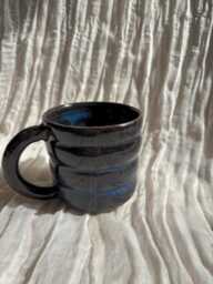 Sea Fever Bubble Tumbler, Handmade Glazed Pot, 300Ml Vessel, Unique British Gift, Handcrafted Plant Whiskey Tumbler - thumbnail 1