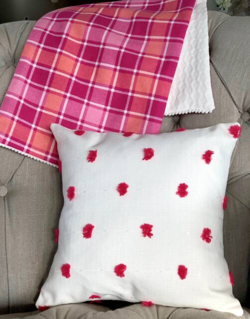 Pink Nursery Decor/Pillow & Runner Set - image 1