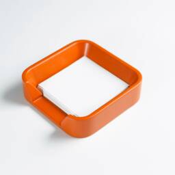 Memo Pad Holder , Note Paper Holder, Tray For 3x3 Inches Paper, Wooden Cube Dispenser. Black, Orange, Red, Gray & Navy Blue Colors - thumbnail 4