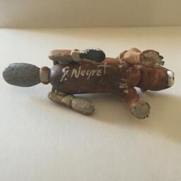 Miniature Sculpture Of A Beaver Castor Hand Crafted With Natural River Stones, Painted, Signed By Colombian Born Artist G. Negret - thumbnail 3
