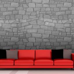 Grey Brick Removable Wallpaper Loft Wall Mural Stone Print Print Modern Textured Stone Rustic Wallpapers Giant - thumbnail 3