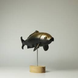Wooden Koi Sculpture - Big - 2 - thumbnail 3