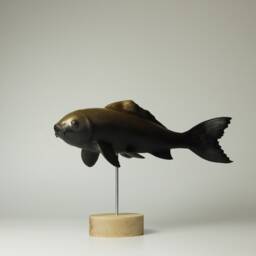 Wooden Koi Sculpture - Big - 2 - thumbnail 2