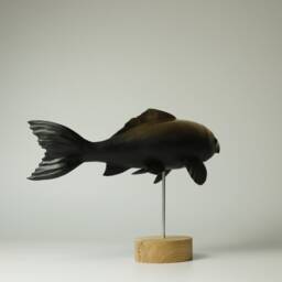 Wooden Koi Sculpture - Big - 2 - thumbnail 4