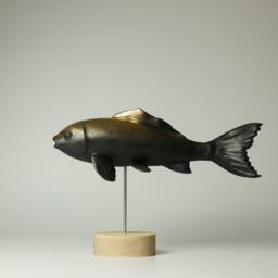 Wooden Koi Sculpture - Big - 2 - thumbnail 1