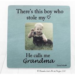 Mothers Day Gift For Grandma Nana Grandmother Personalized Picture Frame, Frame, From Grandson, Theres This Boy - thumbnail 2