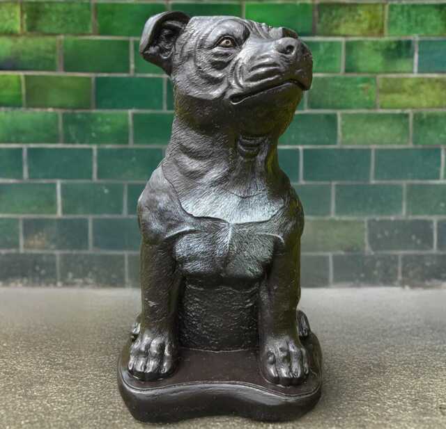 Large Bull Terrier Figurine Outdoor Staff Dog Sculpture Realistic Farm Animal Ornament Memorial Art Dog Lover Gift - image 1