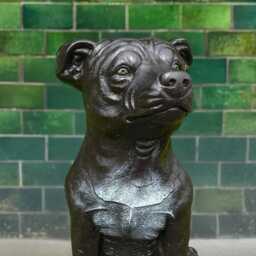 Large Bull Terrier Figurine Outdoor Staff Dog Sculpture Realistic Farm Animal Ornament Memorial Art Dog Lover Gift - thumbnail 4