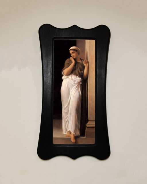 Black Wooden Framed Picture, Art Nouveau Style, Frederic Leighton, Nausicaa, Print, Wall Hanging Home Decor - image 1