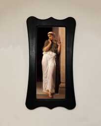 Black Wooden Framed Picture, Art Nouveau Style, Frederic Leighton, Nausicaa, Print, Wall Hanging Home Decor - thumbnail 1