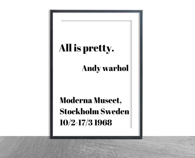 All Is Pretty- Simple Black & White Print - Home Decor Typography Minimal Quote