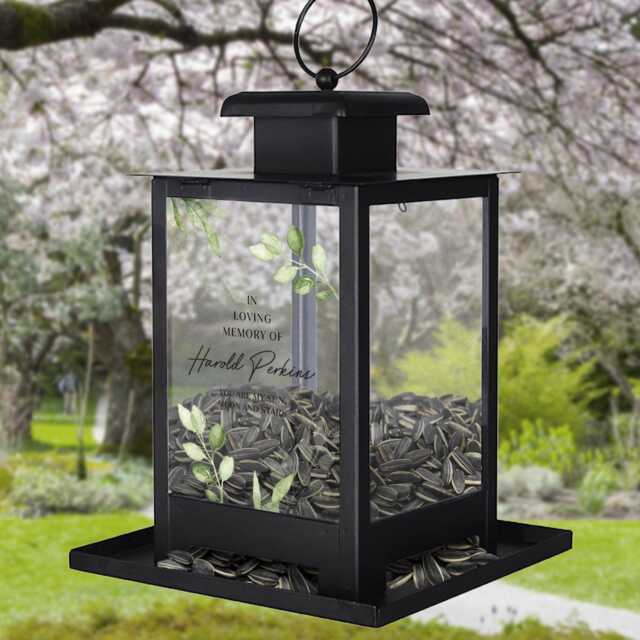 Personalized Memorial Bird Feeder - Evergreen in Sympathy Remembrance Gift For The Lovers Garden Of Condolence - image 1