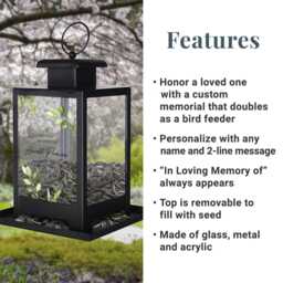 Personalized Memorial Bird Feeder - Evergreen in Sympathy Remembrance Gift For The Lovers Garden Of Condolence - thumbnail 2