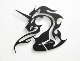 Unicorn Tribal Silhouette - Wall Clock - thumbnail 1
