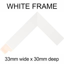 Multi Photo Picture Frame - Holds 9 Photos 5x5 in A 33mm White Wood - thumbnail 3