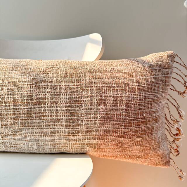 Brown Dot Block Print Mudcloth Hmong Pillow Case - image 1