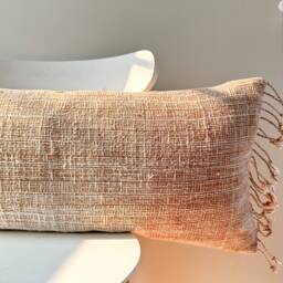 Brown Dot Block Print Mudcloth Hmong Pillow Case - thumbnail 1