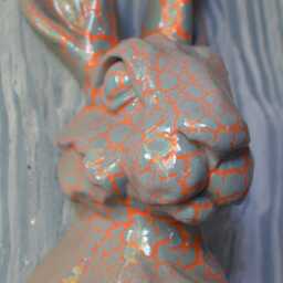 Hare Heads - Crackle Effect Various Colours Made To Order - thumbnail 4
