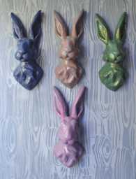 Hare Heads - Crackle Effect Various Colours Made To Order - thumbnail 1