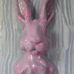 Hare Heads - Crackle Effect Various Colours Made To Order - thumbnail 3