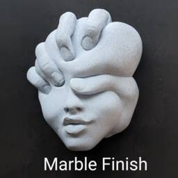 Abstract Squished Face Sculpture, Nordic Wall Decor - thumbnail 4