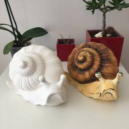 Ready To Paint, Ceramic Snail, Bisque, Garden Decor, Outdoor Statues, Home Decoration, Housewarming Gift, Gift For Mom