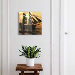Sea Adventure Key Cabinet For Home, Orange Industrial Box, Photographic Landscapes, Lovers Of Sailing And
