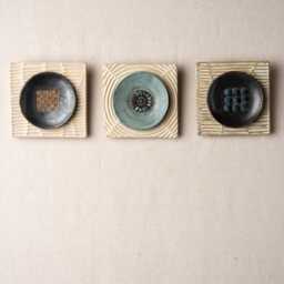 Tranquility Bedroom Art, Set Of 3, Ceramic & Mosaic Wall Art - Made To Order Original - thumbnail 1