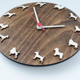 Dog Breed Wooden Wall Clock, Spitz, Chihuahua, Poodle - thumbnail 3