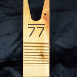Boot Jack With Custom Brand Or Personalized in Juniper Blue Stained Pine - thumbnail 3