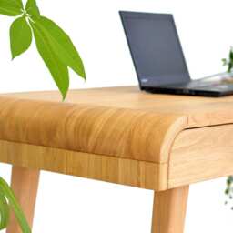 Large Writing Desk With Drawers, Mid Century Office Desk, Computer Table, Table in Solid Oak, Industrial Handmade - thumbnail 2