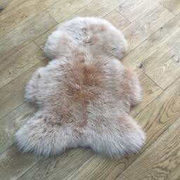 Beautiful Caramel Coloured Sheepskin Rug Throw , Butterscotch Honey Beige Genuine Superior Eco Sheepskin, Chair Cover With Ties Chris - thumbnail 4