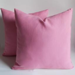 Set Of 2 Pink Cotton Canvas Pillow Covers Decorative Throw Pillows - thumbnail 2