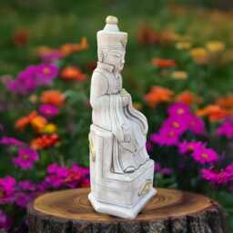 Concrete Wise Man Statue Stone Philosopher Figure Serenity Garden Sculpture Calm Meditative Decor Cement Outdoor Ornament Gift For Art Lover - thumbnail 3