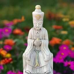 Concrete Wise Man Statue Stone Philosopher Figure Serenity Garden Sculpture Calm Meditative Decor Cement Outdoor Ornament Gift For Art Lover - thumbnail 2