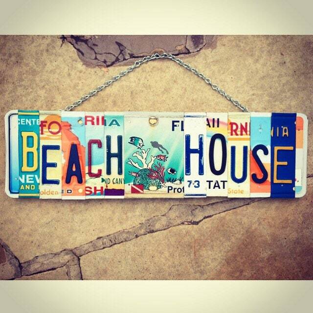 Beach House Gift, Art, Reef Wall Decor, License Plate Gift For Mom, Signs, Art - image 1