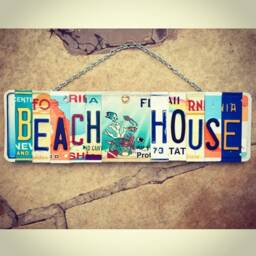 Beach House Gift, Art, Reef Wall Decor, License Plate Gift For Mom, Signs, Art - thumbnail 1