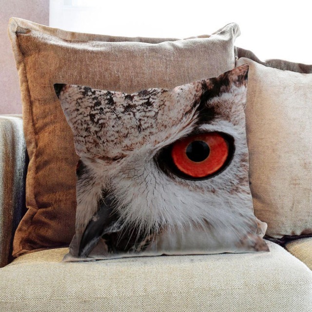 Owl Woodland Animal Photography - Decorative Pillow Throw Cushion Fabric , Case Cover Or With Filling